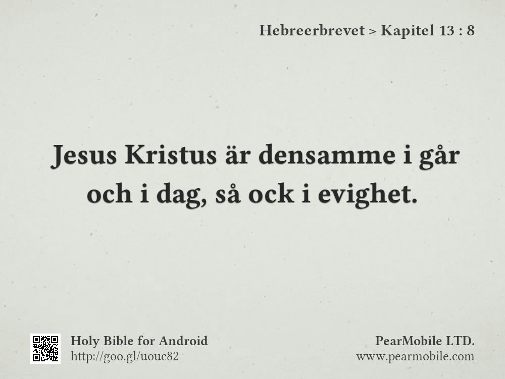 Hebreerbrevet, Kapitel 13:8